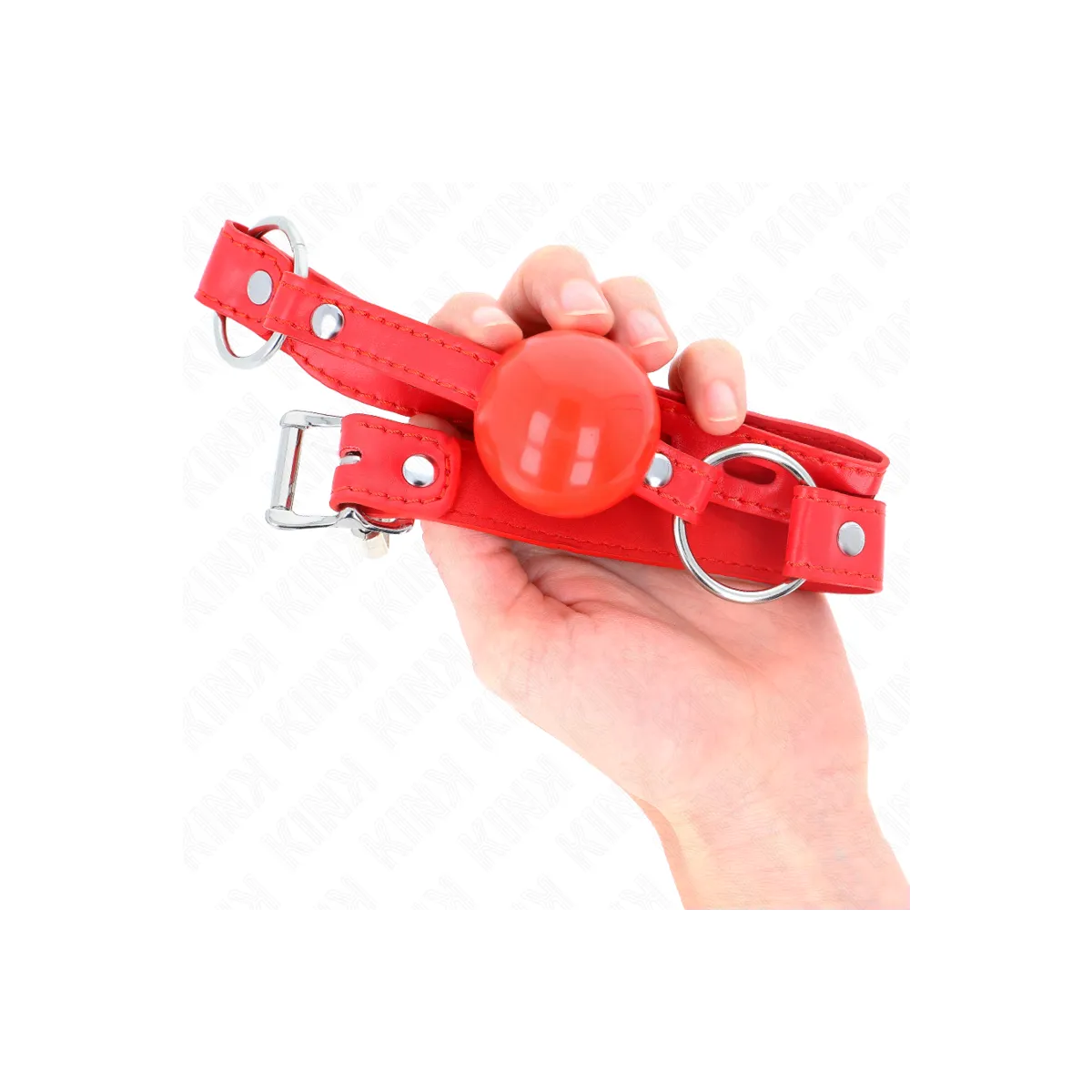 Tpe-Ball 4 cm Knebel mit Rojo-Schloss 60 X 2 cm von Kink Collar & Gag | Fesselliebe.de