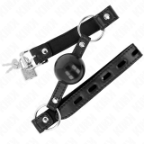 Schwarzer Tpe-Ball 4 cm Knebel 60 X 2 cm von Kink Collar & Gag | Fesselliebe.de