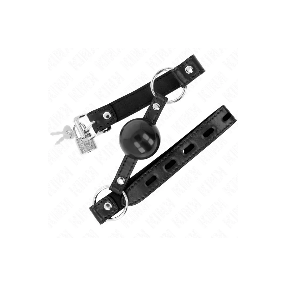 Schwarzer Tpe-Ball 4 cm Knebel 60 X 2 cm von Kink Collar & Gag | Fesselliebe.de