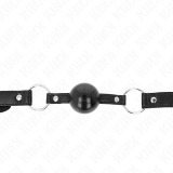 Schwarzer Tpe-Ball 4 cm Knebel 60 X 2 cm von Kink Collar & Gag | Fesselliebe.de