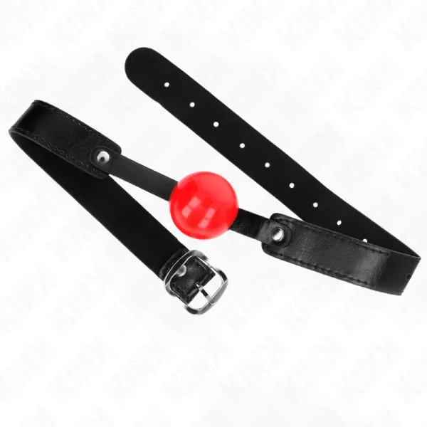 Soft Tpe Ball 4 cm Gag Modell 1 66 X 2,5 cm Verstellbar 41-61 cm von Kink Collar & Gag | Fesselliebe.de