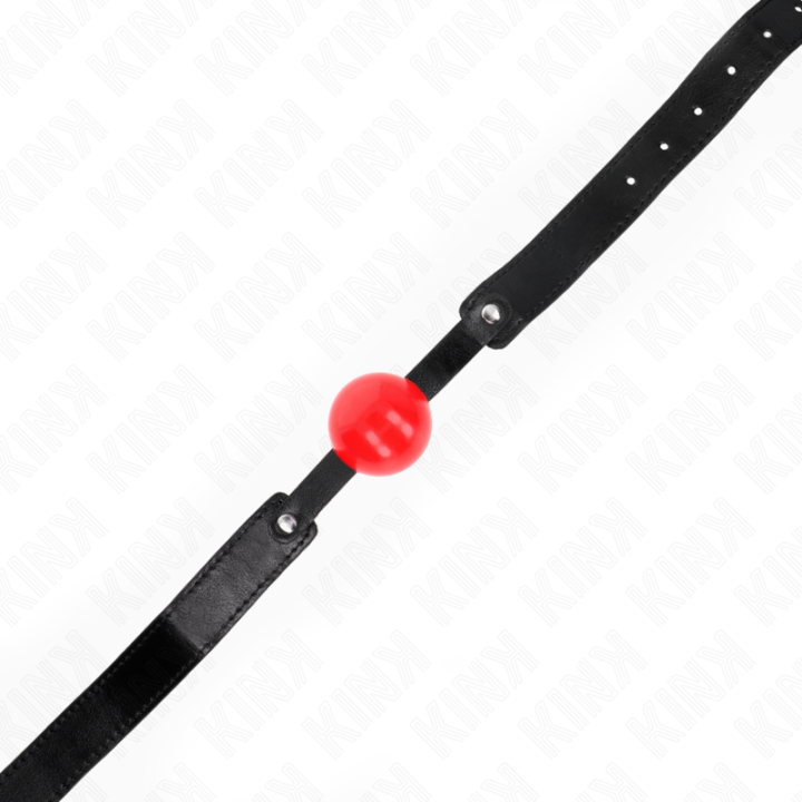 Soft Tpe Ball 4 cm Gag Modell 1 66 X 2,5 cm Verstellbar 41-61 cm von Kink Collar & Gag | Fesselliebe.de