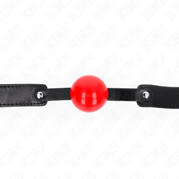 Soft Tpe Ball 4 cm Gag Modell 1 66 X 2,5 cm Verstellbar 41-61 cm von Kink Collar & Gag | Fesselliebe.de