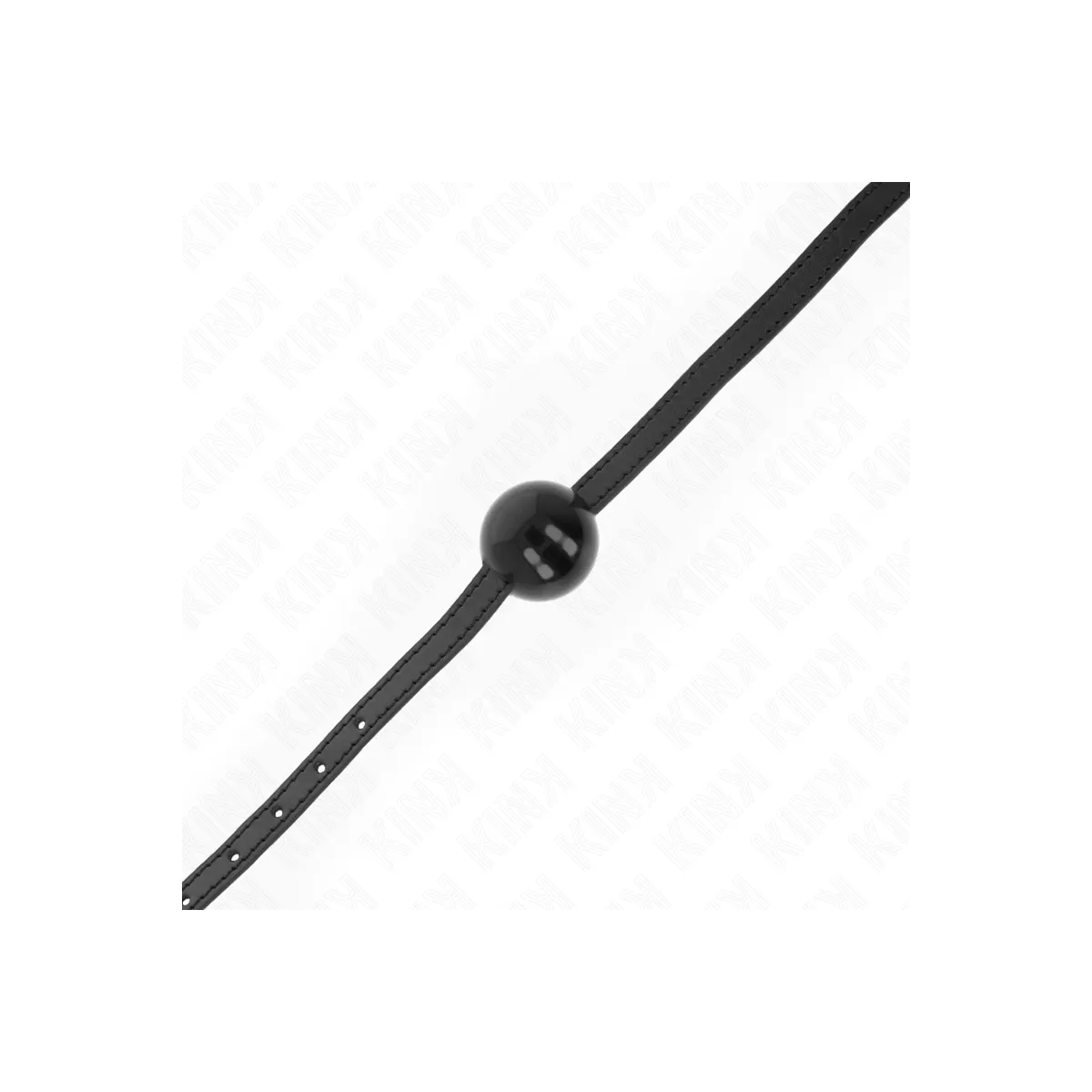 Schwarzer Einzelner Fester Ball 4 cm Gag 65 X 1,5 cm von Kink Collar & Gag | Fesselliebe.de