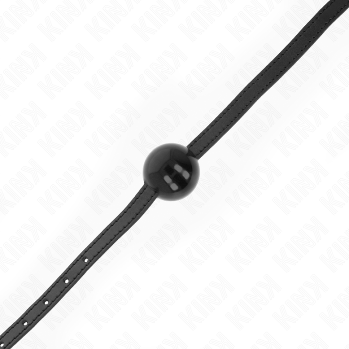 Schwarzer Einzelner Fester Ball 4 cm Gag 65 X 1,5 cm von Kink Collar & Gag | Fesselliebe.de