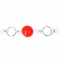 Roter Transparenter Pvc-Ball 4 cm Knebel Verstellbar von Kink Collar & Gag