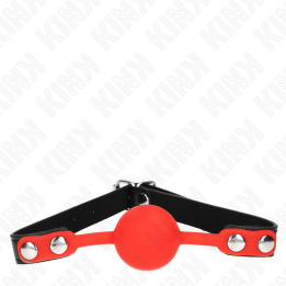 Roter Silikonball 4 cm Knebel 60 X 2 cm von Kink Collar & Gag | Fesselliebe.de