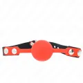 Modell 2 Silikonball 4 cm Knebel mit Schloss 60 X 2 cm von Kink Collar & Gag
