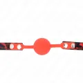 Modell 2 Silikonball 4 cm Knebel mit Schloss 60 X 2 cm von Kink Collar & Gag