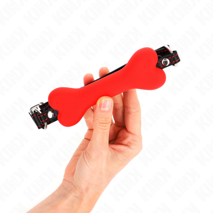 Roter Knochen 12 cm Gag 63 X 2 cm von Kink Collar & Gag | Fesselliebe.de