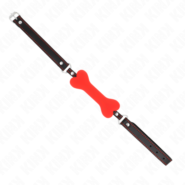 Roter Knochen 12 cm Gag 63 X 2 cm von Kink Collar & Gag | Fesselliebe.de