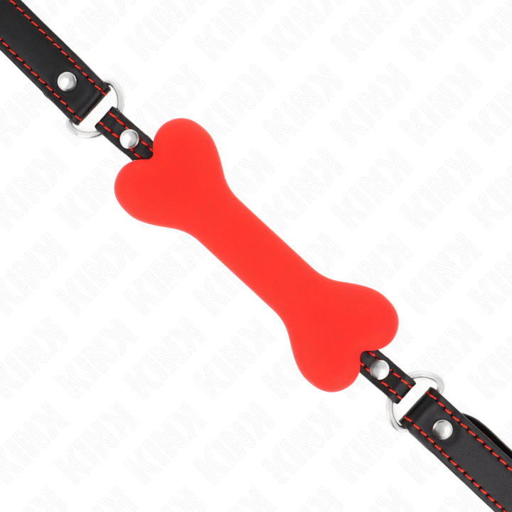 Roter Knochen 12 cm Gag 63 X 2 cm von Kink Collar & Gag | Fesselliebe.de