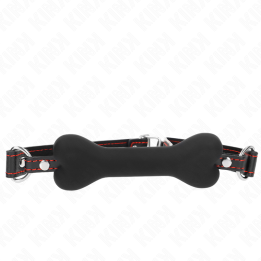 Schwarzer Knochen 12 cm Gag 63 X 2 cm von Kink Collar & Gag | Fesselliebe.de