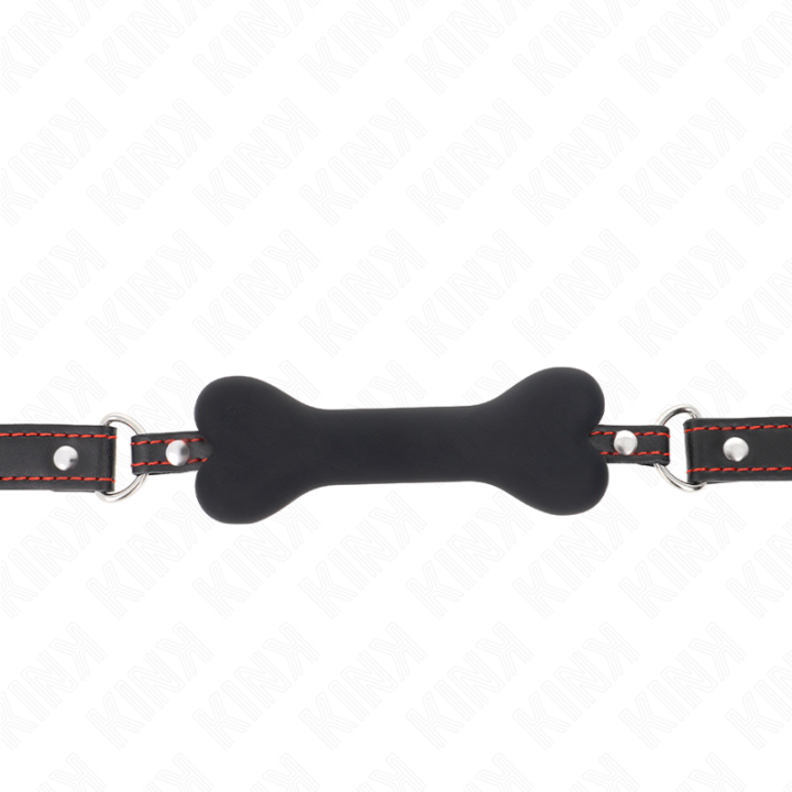 Schwarzer Knochen 12 cm Gag 63 X 2 cm von Kink Collar & Gag | Fesselliebe.de