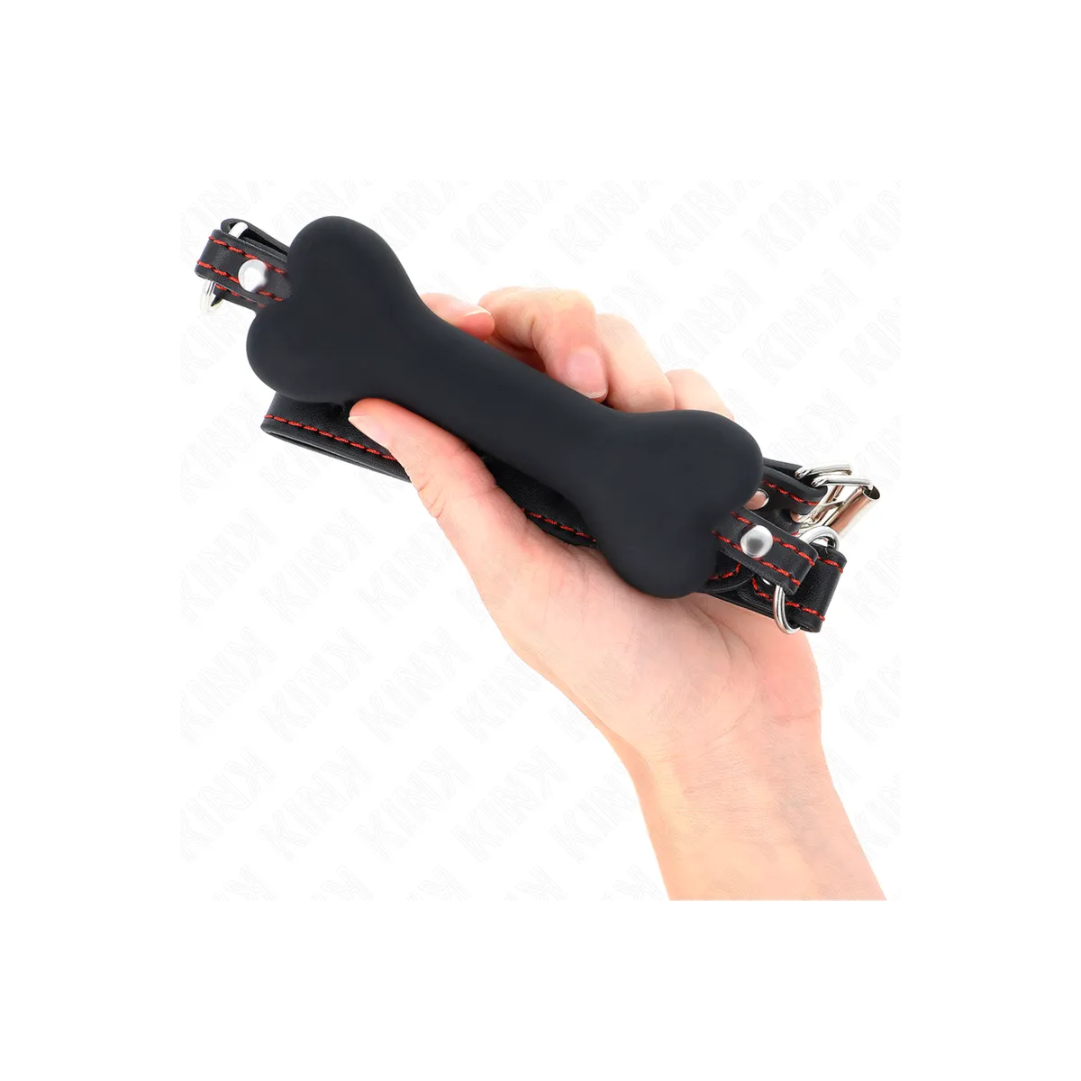 Schwarzer Knochen 12 cm Gag 63 X 2 cm von Kink Collar & Gag | Fesselliebe.de