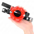 Lip 8 cm Knebel mit Rotem Kunstlederband 63 X 2 cm Verstellbar 39-58 cm von Kink Collar & Gag