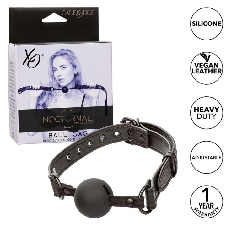 Nocturnal Ball Gag Silikon Schwarz von Calexotics | Fesselliebe.de