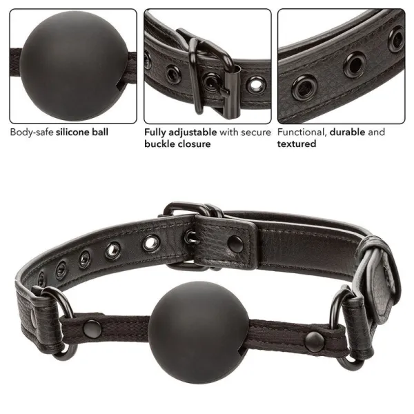 Nocturnal Ball Gag Silikon Schwarz von Calexotics | Fesselliebe.de