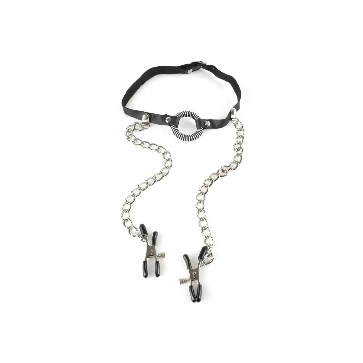 Gag mit Nippelklemmen von Fetish Fantasy Series | Fesselliebe.de