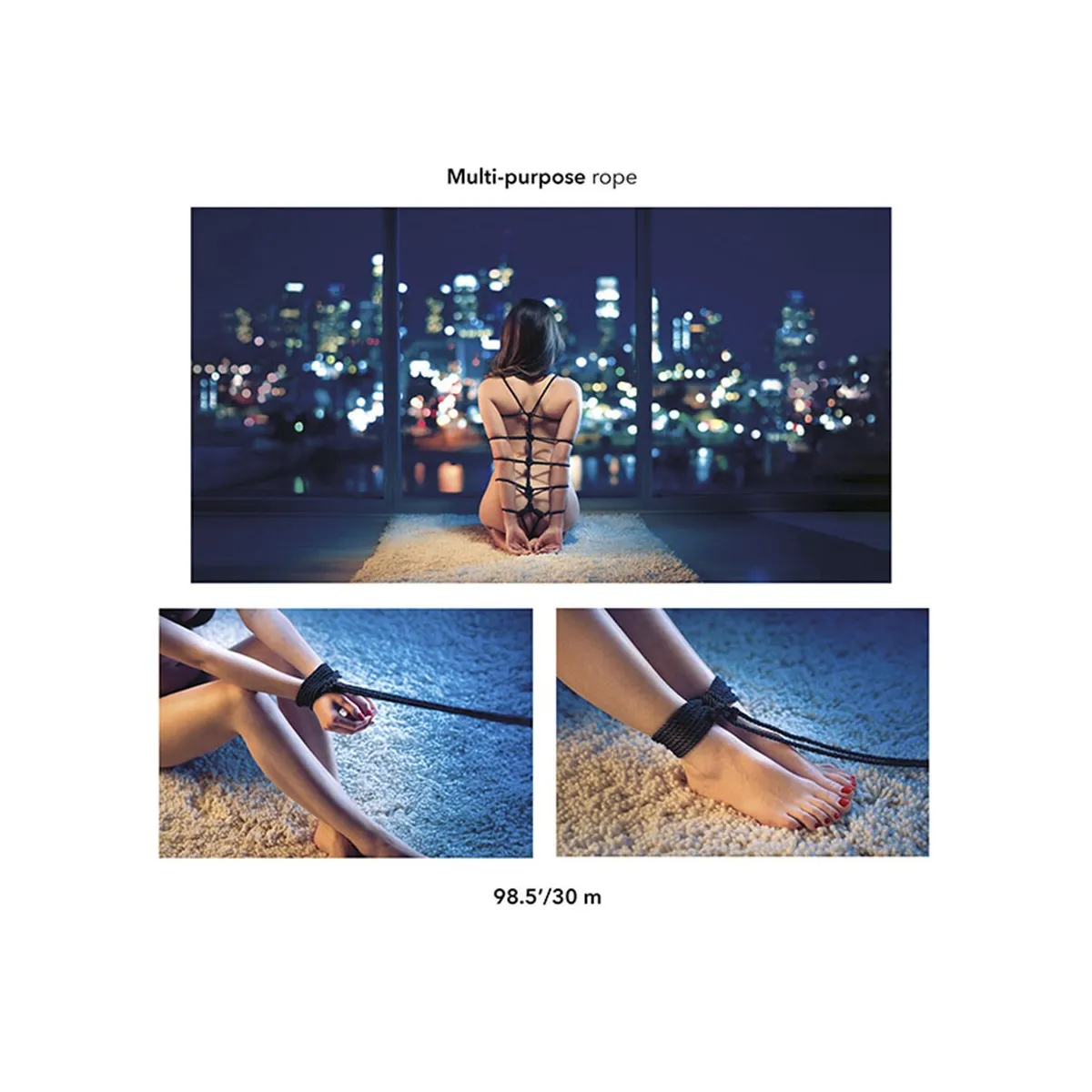 Scandal Schwarzes Bdsm-Seil 30 M von Calexotics | Fesselliebe.de