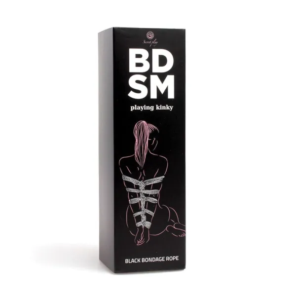 Schwarzes Bondage-Seil Bdsm-Kollektion von Secretplay 100% Fetish | Fesselliebe.de