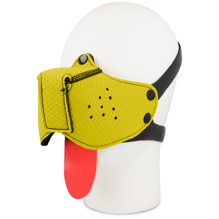 Hunde Maulkorb - Gelb von Ohmama Fetish | Fesselliebe.de