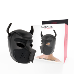 Neopren-Hundemaske mit Abnehmbarer Maule M von Darkness Bondage | Fesselliebe.de