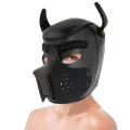 Neopren-Hundemaske mit Abnehmbarer Maule M von Darkness Bondage