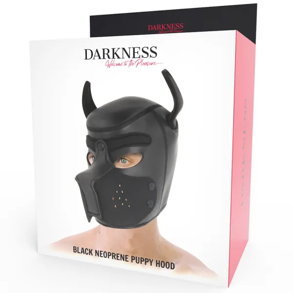 Neopren-Hundemaske mit Abnehmbarer Maule M von Darkness Bondage | Fesselliebe.de
