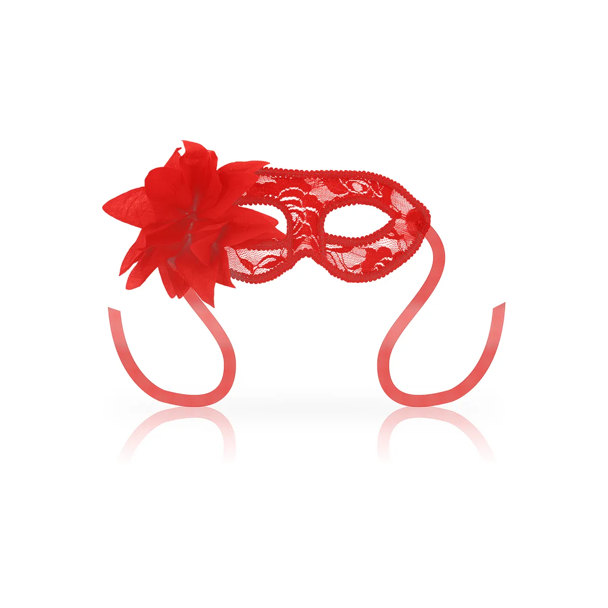 Masken Masken mit Spitze und Roten Blumen von Ohmama Masks | Fesselliebe.de