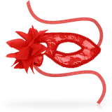 Masken Masken mit Spitze und Roten Blumen von Ohmama Masks | Fesselliebe.de