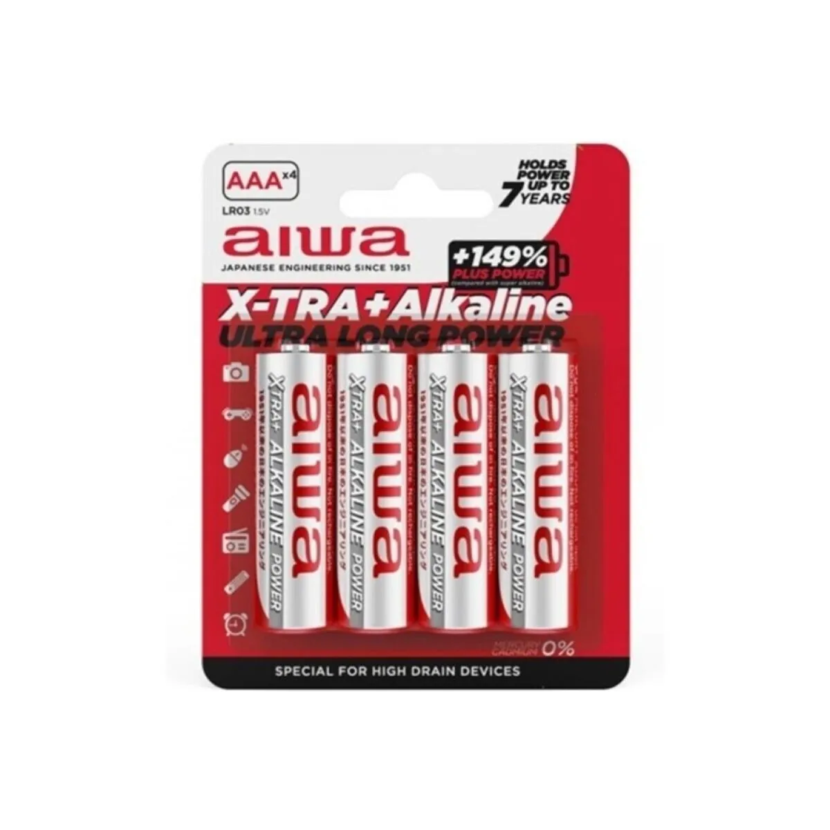 X-Tra Alkaline Aaa Alkaline Batterie Lr03 Blister*4 von Aiwa | Fesselliebe.de