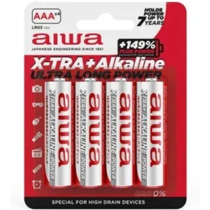 X-Tra Alkaline Aaa Alkaline Batterie Lr03 Blister*4 von Aiwa | Fesselliebe.de