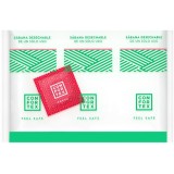 Einweghygienische Blätter, Einzelbeutel + Erdbeerkondom von Confortex | Fesselliebe.de