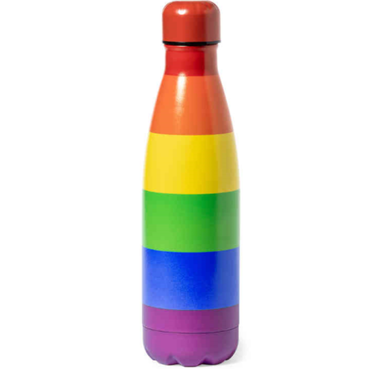 Metallic-Warmwasserheizung mit der Lgbt-Flagge von Pride | Fesselliebe.de