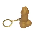 Schlüsselanhänger In Penisform, Goldfarbe von Diablo Picante