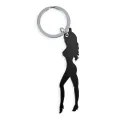 Schlüsselanhänger mit weiblicher Silhouette In Schwarzer Farbe mit Bieröffner von Diablo Picante