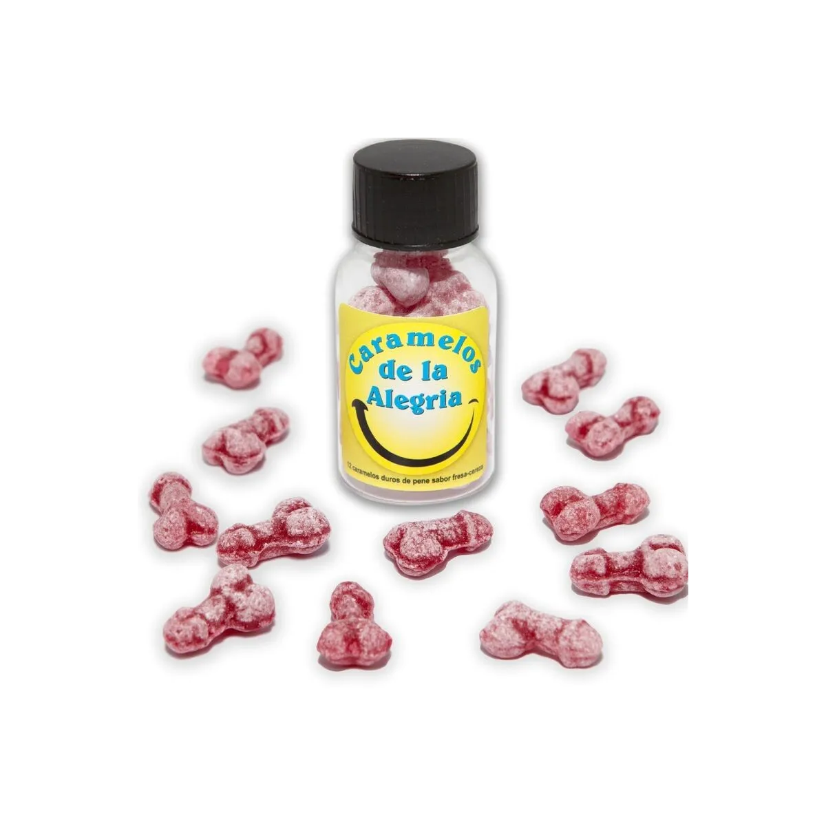 12 Penisförmige Joy-Bonbons Erdbeere/Kirsche von Diablo Picante | Fesselliebe.de