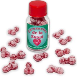 12 Gesundheitsbonbons Penisform Erdbeere/Kirsche von Diablo Picante | Fesselliebe.de