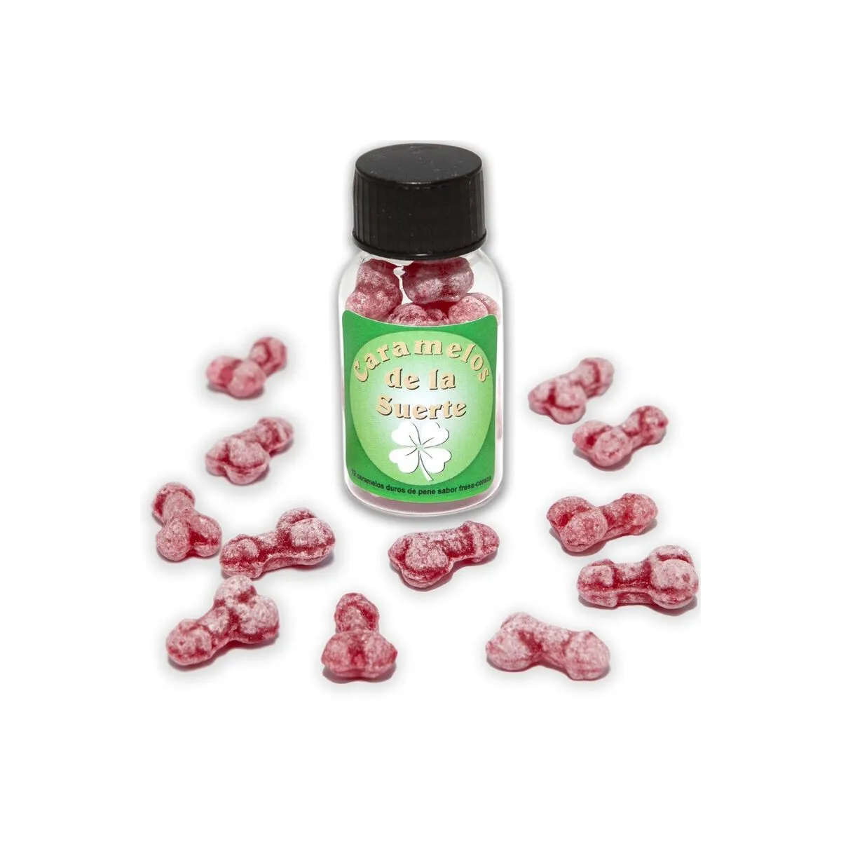 12 Penisförmige Glücksbonbons Erdbeere/Kirsche von Diablo Picante | Fesselliebe.de
