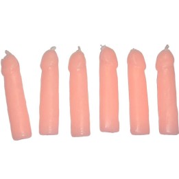 6 Kerzen In Fleischpenisform von Diablo Picante | Fesselliebe.de