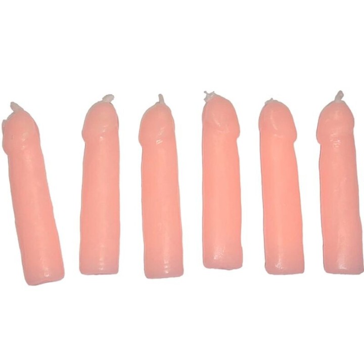 6 Kerzen In Fleischpenisform von Diablo Picante | Fesselliebe.de