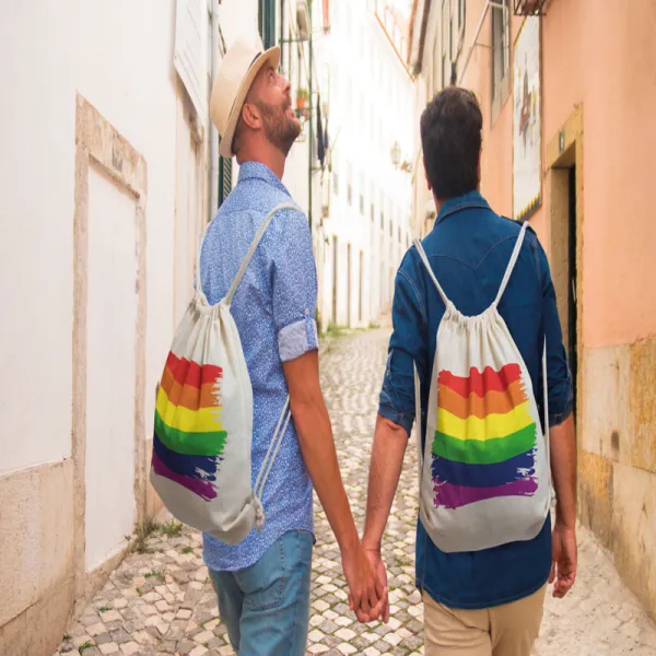 Baumwoll-Rucksack mit Lgbt-Flagge von Pride | Fesselliebe.de