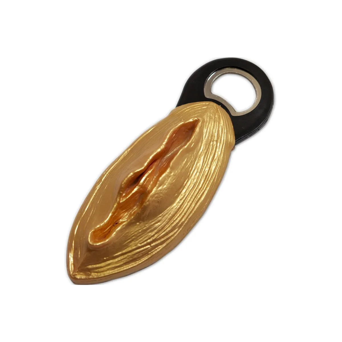 Schwarz-Goldener Öffner In Vaginaform von Diablo Picante | Fesselliebe.de