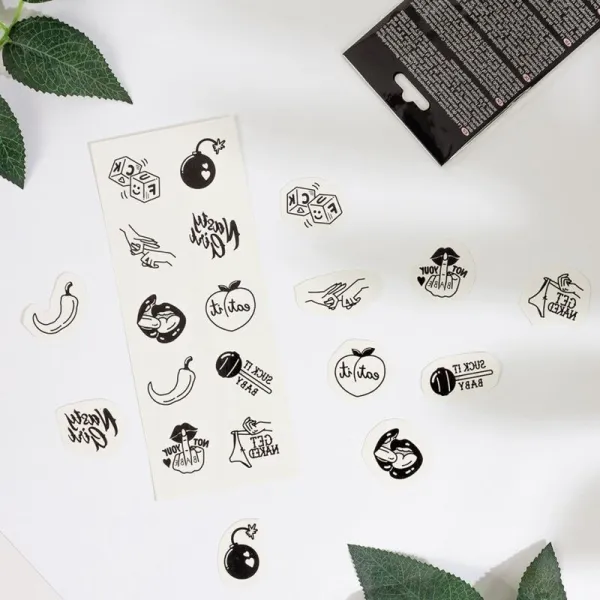 Set mit 10 Temporren Tattoos aus der Spicy Collection von Secretplay | Fesselliebe.de