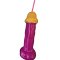 Pink Kunststoff-Penis aus Glas von Diablo Picante