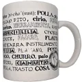 Weisser Becher mit Penissynonymen 370 ml von Diablo Picante