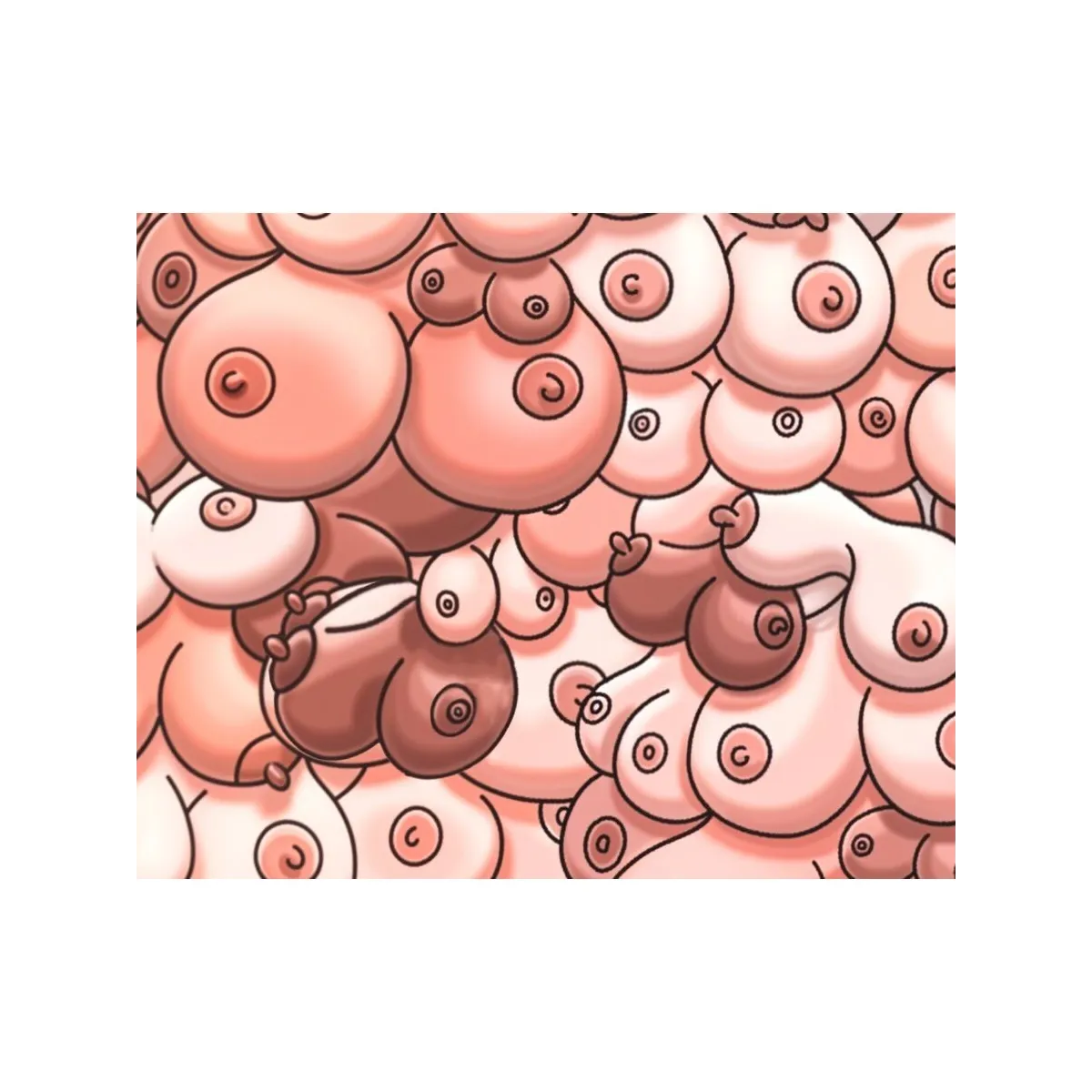 Farbiges Mauspad mit Titten-Design von Diablo Picante | Fesselliebe.de