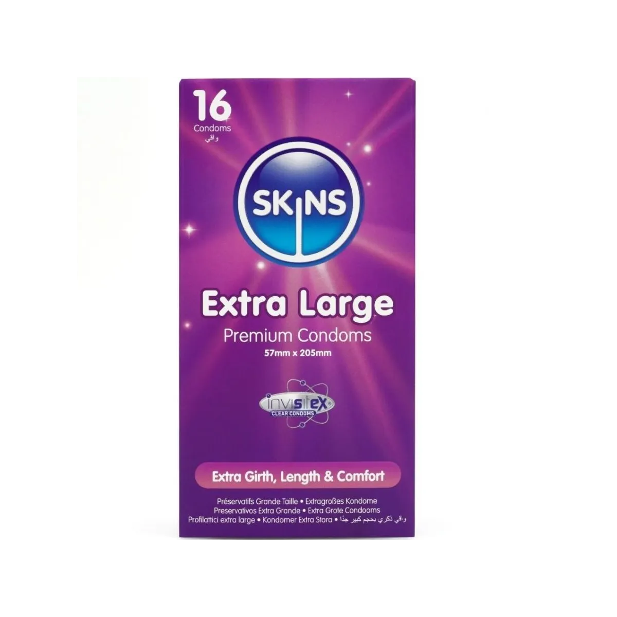 Extra Grosse Premium-Kondome Packung 16 von Skins | Fesselliebe.de