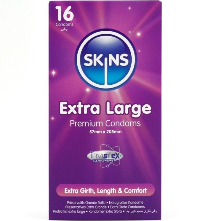 Extra Grosse Premium-Kondome Packung 16 von Skins | Fesselliebe.de